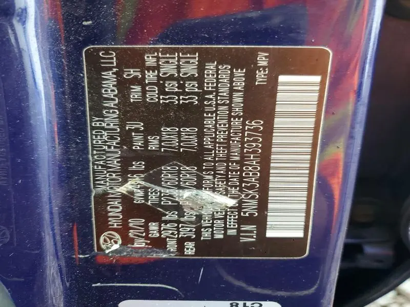 2010 HYUNDAI SANTA FE LIMITED  