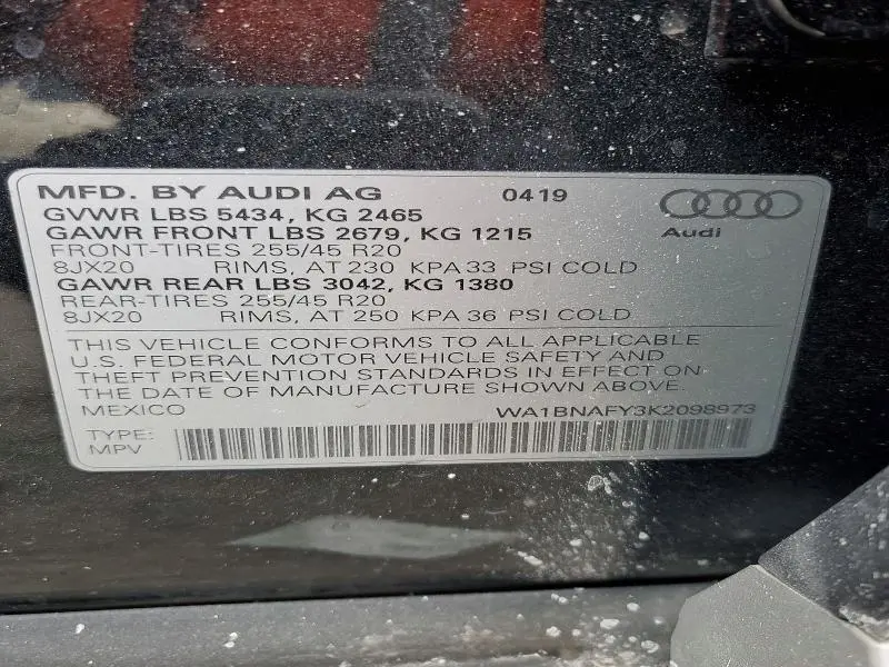 2019 AUDI Q5 PREMIUM PLUS  