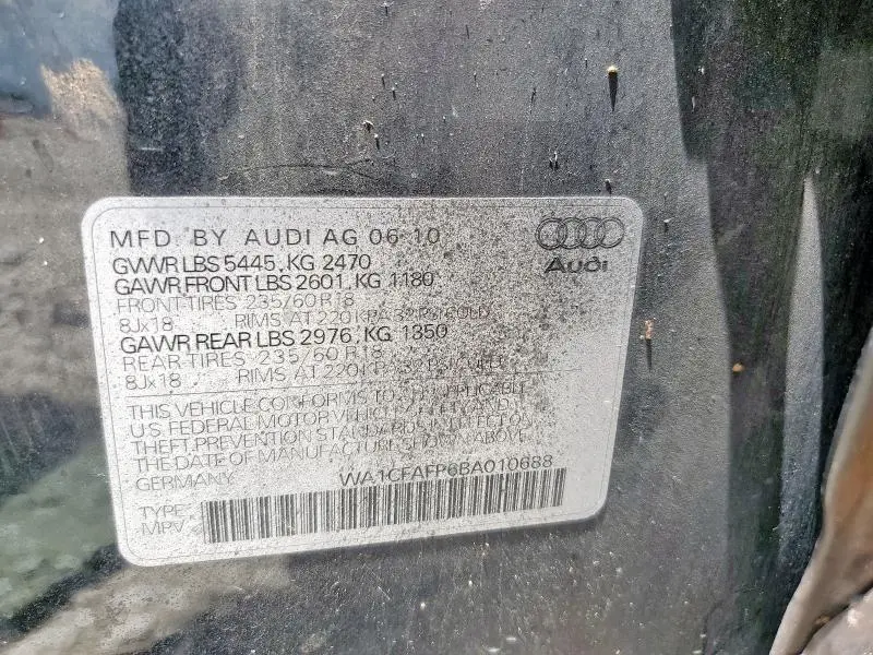 2011 AUDI Q5 PREMIUM  