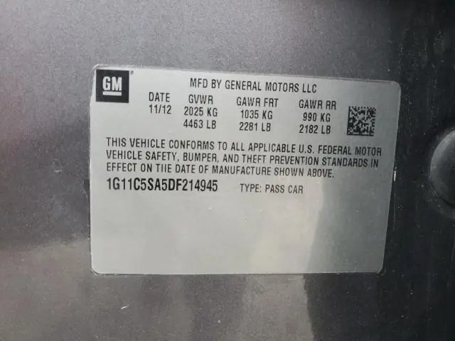 2013 CHEVROLET MALIBU 1LT  