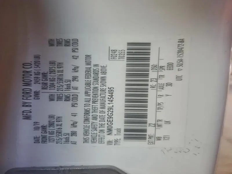 2020 FORD TRANSIT CONNECT TITANIUM  