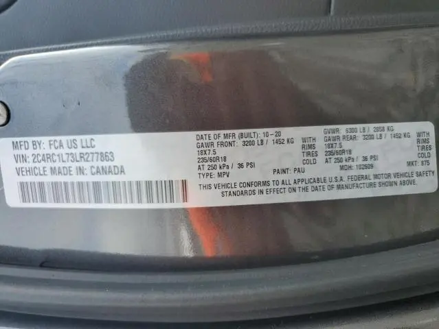 2020 CHRYSLER PACIFICA HYBRID TOURING L  