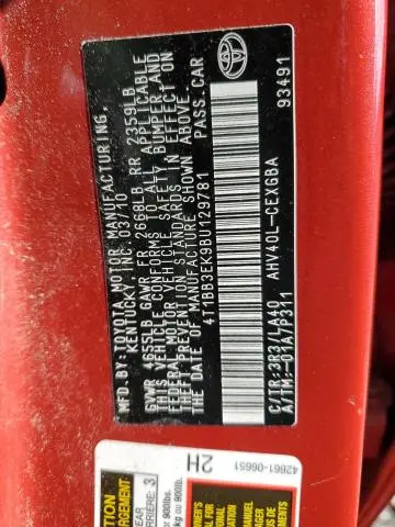 2011 TOYOTA CAMRY HYBRID  