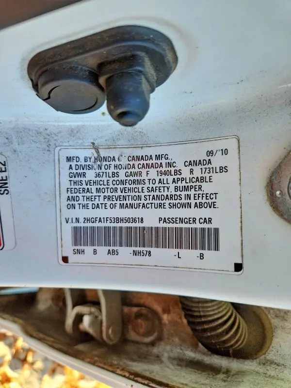 2011 HONDA CIVIC LX  