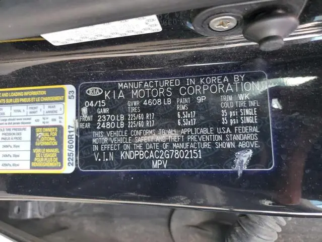 2016 KIA SPORTAGE LX  