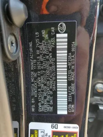 2020 LEXUS ES 350 F SPORT  