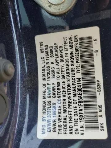 2010 HONDA CIVIC EX