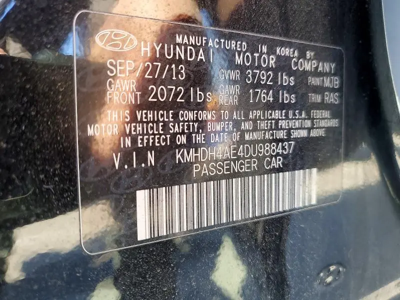 2013 HYUNDAI ELANTRA GLS  