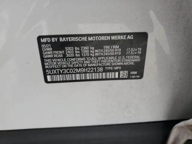 2021 BMW X3 SDRIVE30I