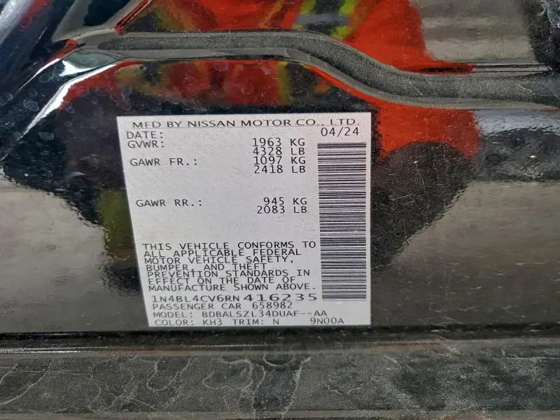 2024 NISSAN ALTIMA SR  