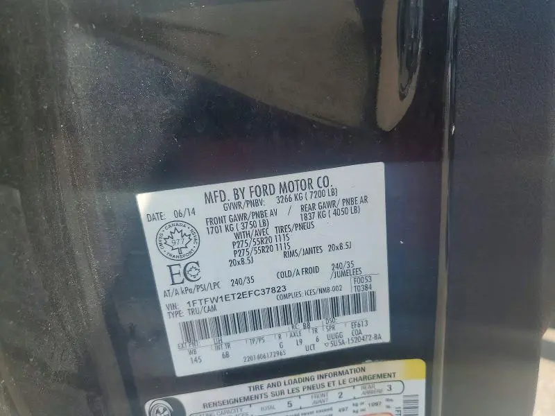 2014 FORD F150 SUPERCREW  
