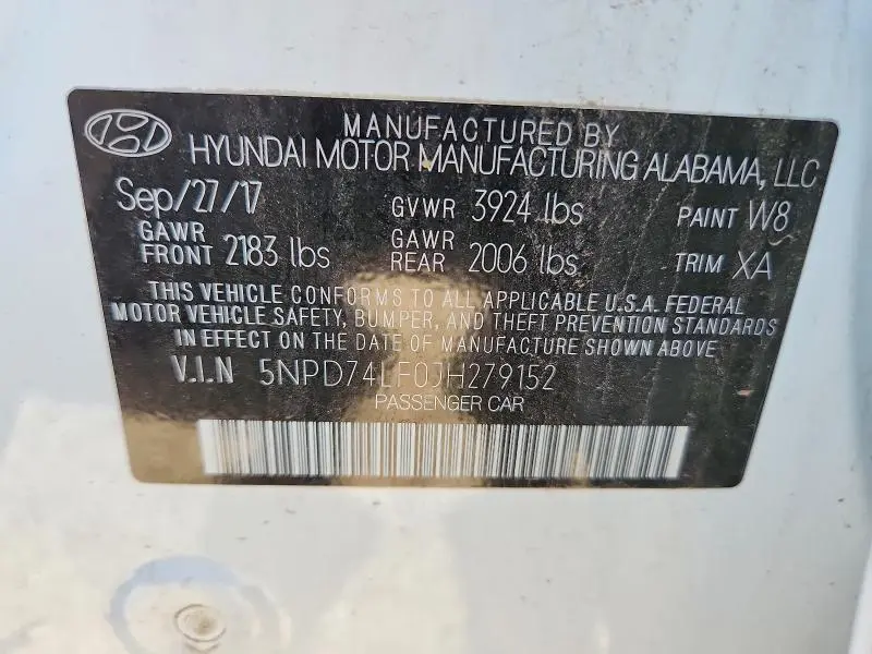2018 HYUNDAI ELANTRA SE  