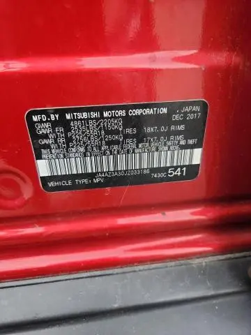 2018 MITSUBISHI OUTLANDER SE  