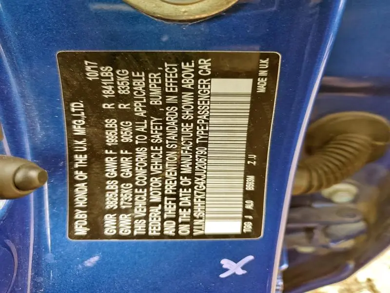 2018 HONDA CIVIC SPORT  