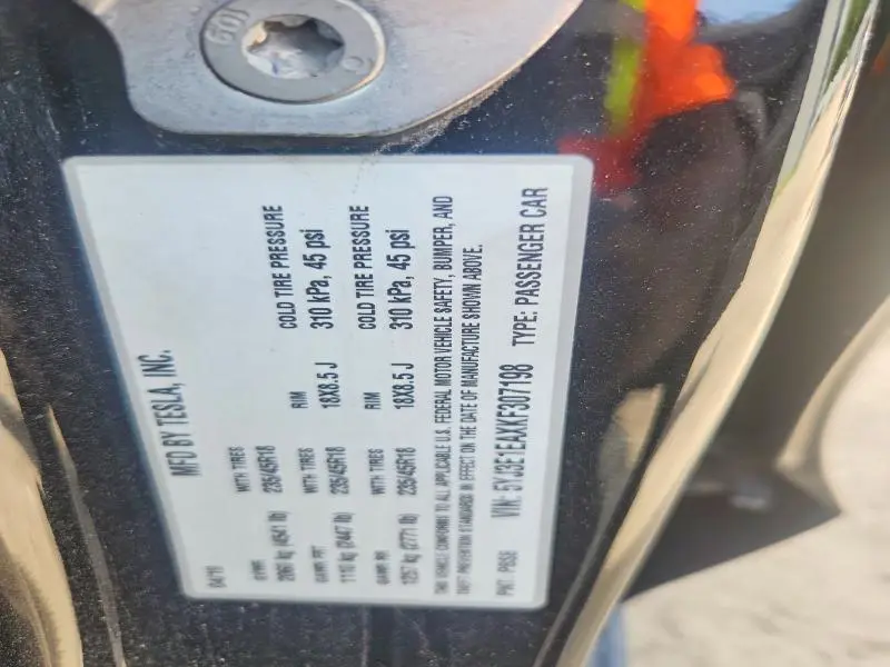 2019 TESLA MODEL 3   