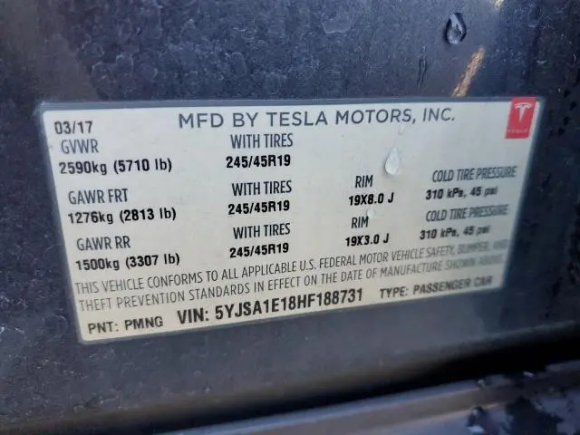2017 TESLA MODEL S