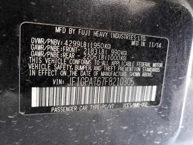 2015 SUBARU IMPREZA SPORT  