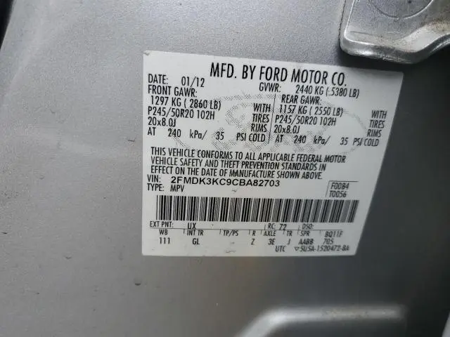 2012 FORD EDGE LIMITED  