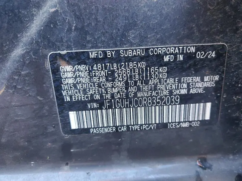 2024 SUBARU IMPREZA RS  