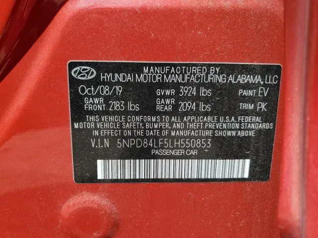 2020 HYUNDAI ELANTRA SEL  