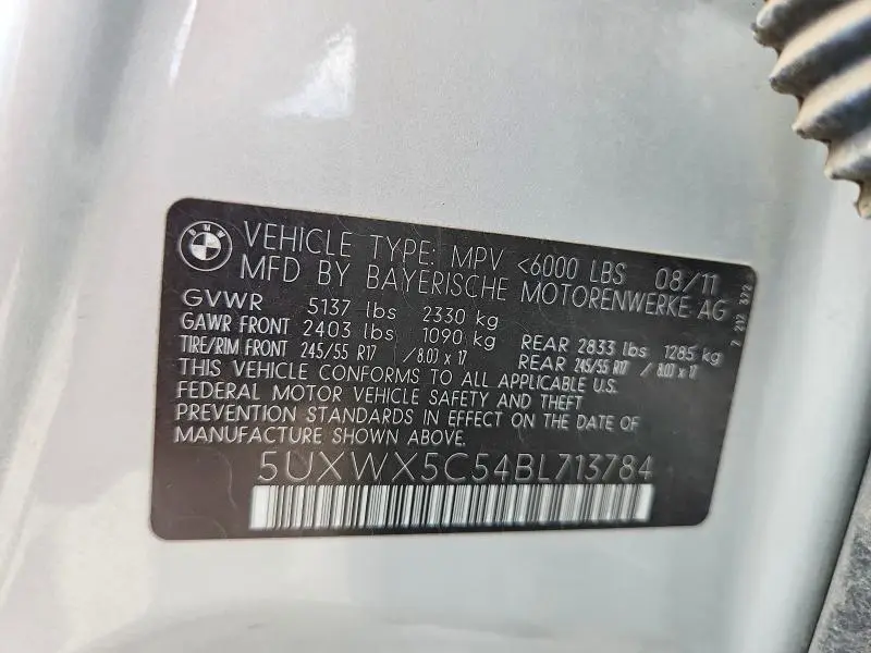 2011 BMW X3 XDRIVE28I  