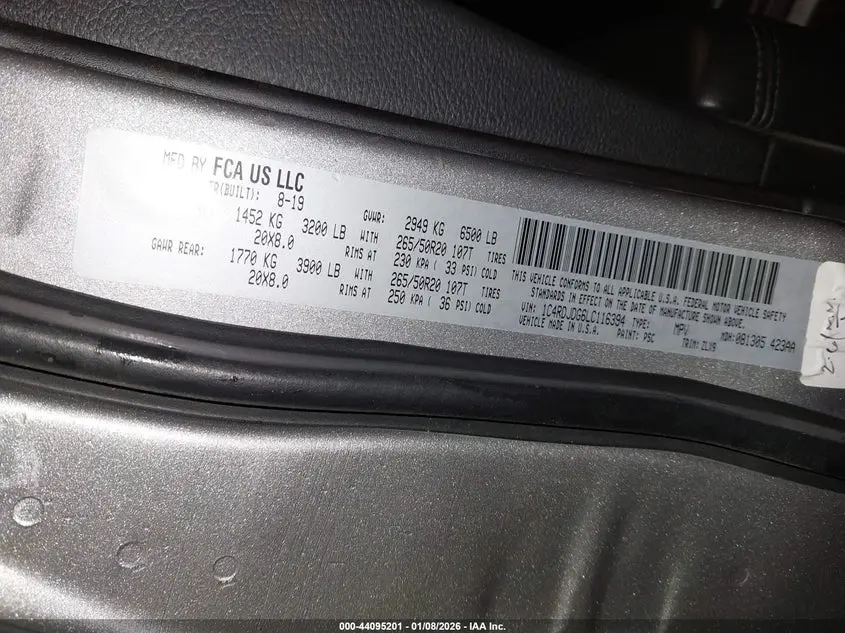 2020 DODGE DURANGO GT PLUS AWD