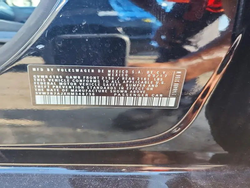 2017 VOLKSWAGEN JETTA S  