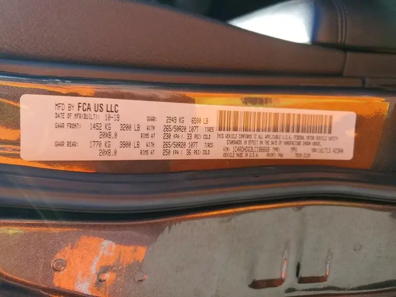 2020 DODGE DURANGO GT  