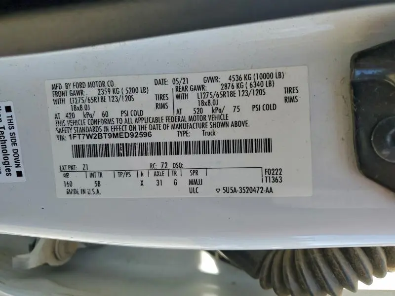 2021 FORD F250 SUPER DUTY  