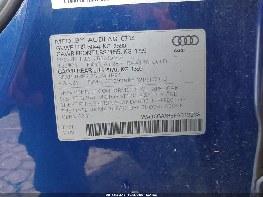 2015 AUDI SQ5 3.0T PREMIUM PLUS