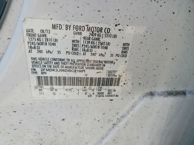 2013 FORD EDGE SEL  