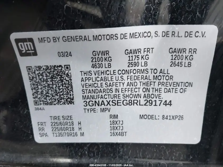 2024 CHEVROLET EQUINOX AWD LS