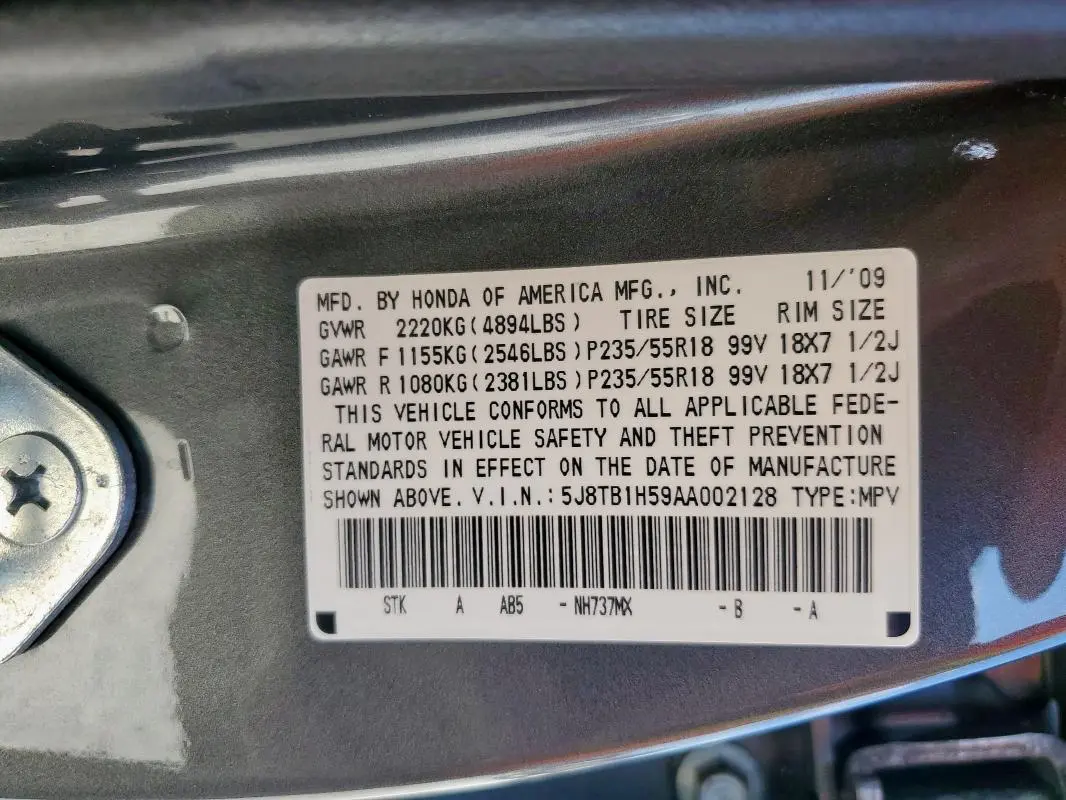 2010 ACURA RDX TECHNOLOGY  