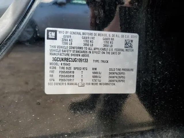 2018 CHEVROLET SILVERADO K1500 LT  