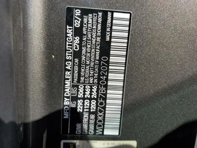 2011 MERCEDES-BENZ E 550