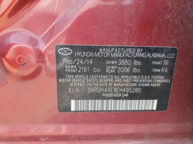 2014 HYUNDAI ELANTRA SE  