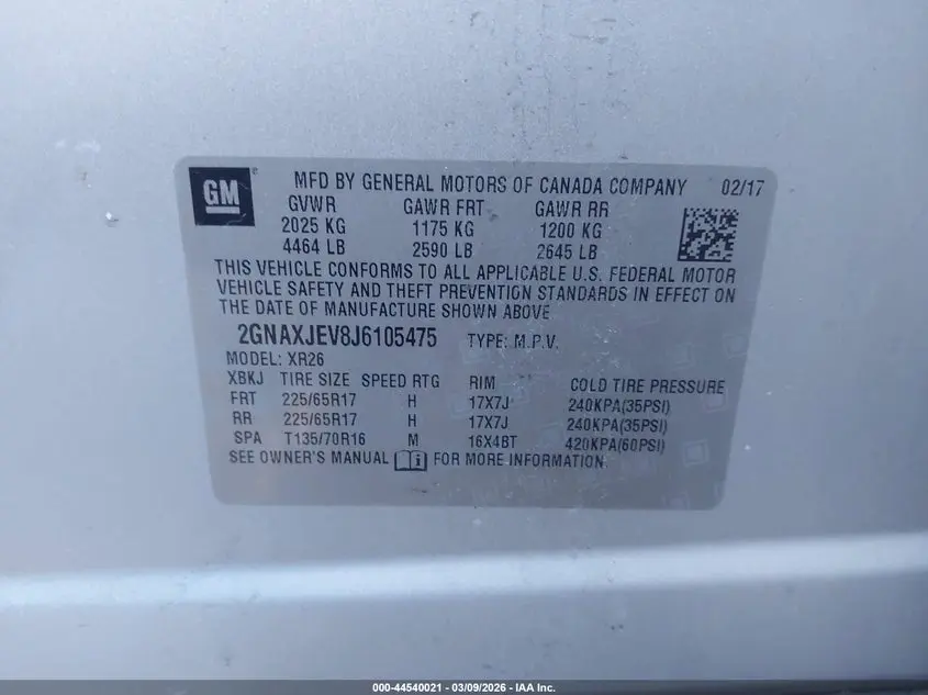 2018 CHEVROLET EQUINOX LT