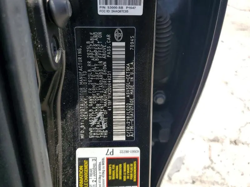2013 TOYOTA CAMRY SE  