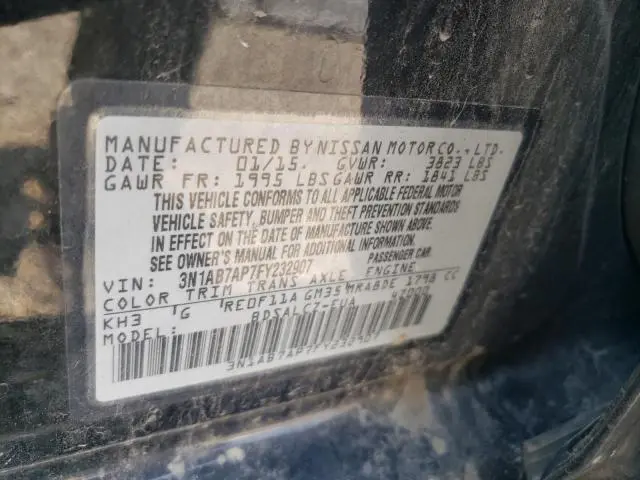 2015 NISSAN SENTRA S  