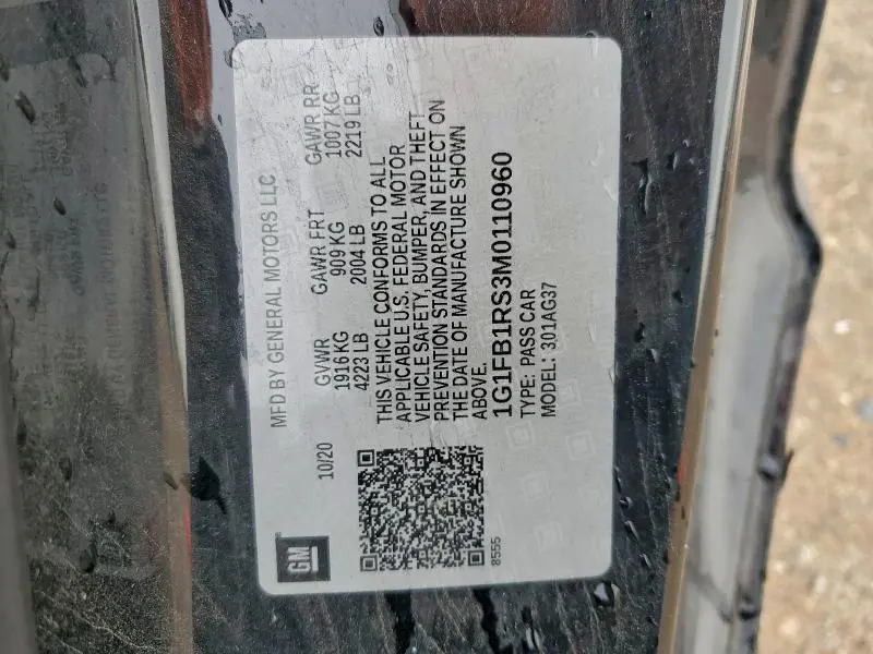 2021 CHEVROLET CAMARO LS  