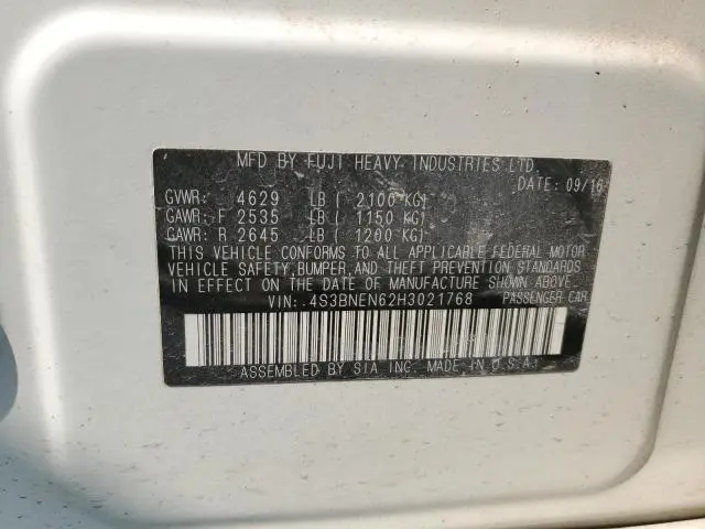 2017 SUBARU LEGACY 3.6R LIMITED  