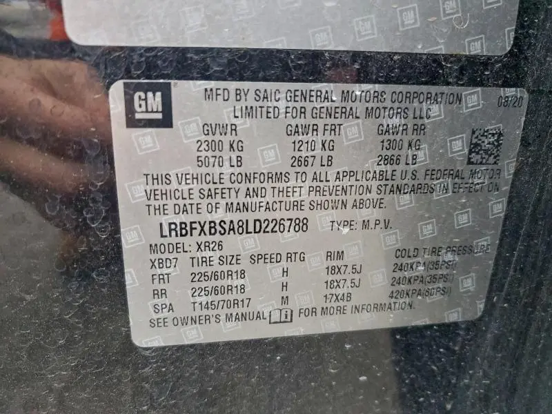 2020 BUICK ENVISION PREFERRED  