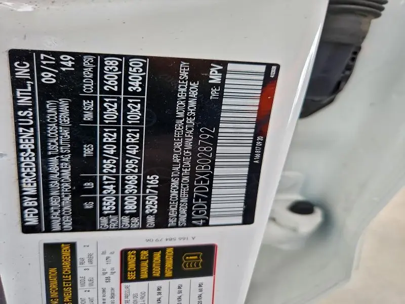 2018 MERCEDES-BENZ GLS 550 4MATIC  