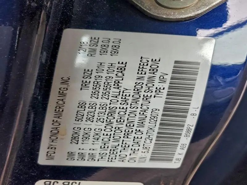 2019 ACURA RDX ADVANCE  