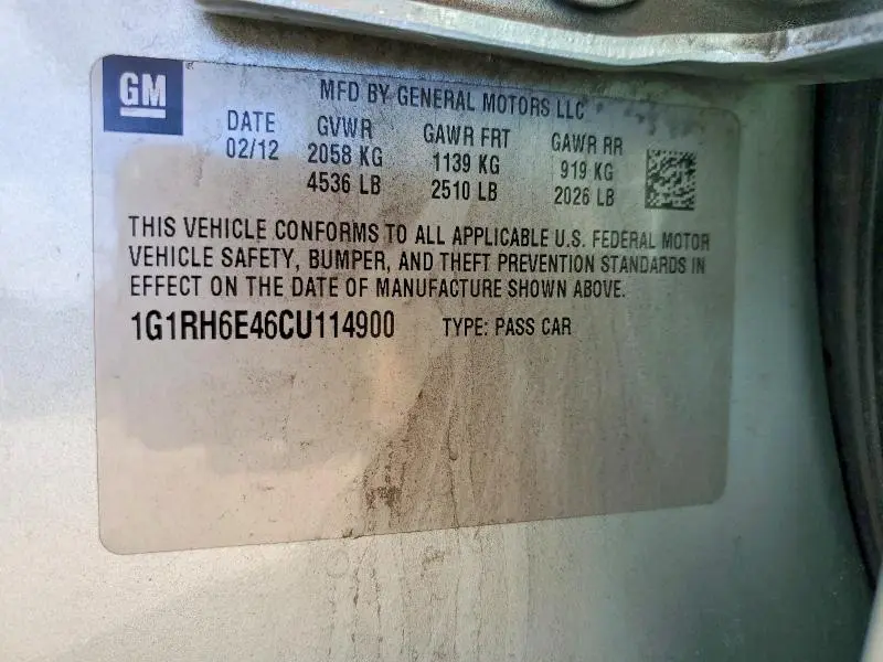 2012 CHEVROLET VOLT   