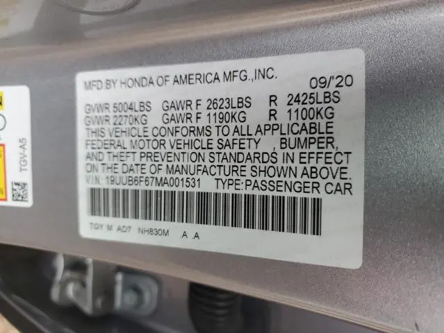 2021 ACURA TLX ADVANCE  