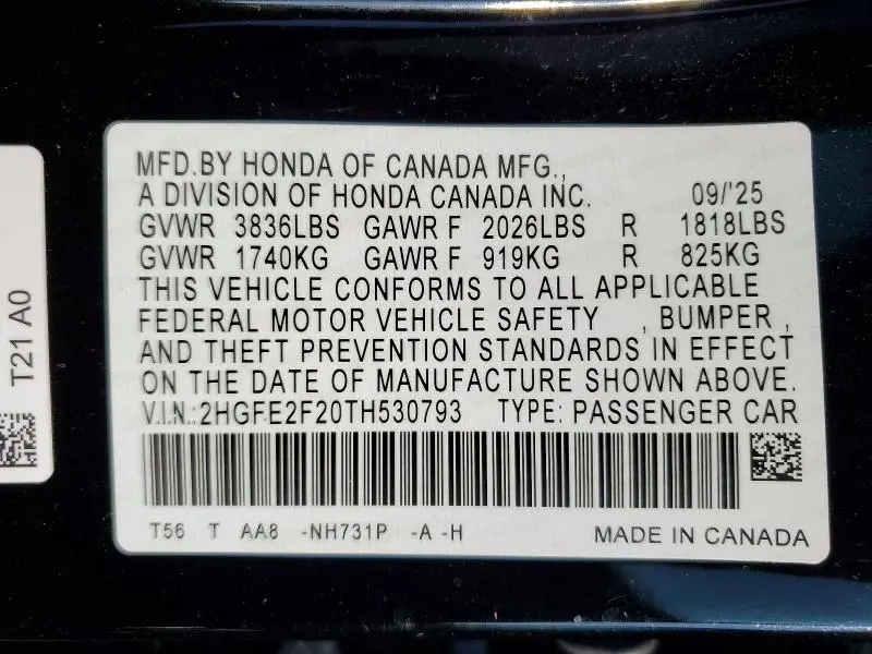 2026 HONDA CIVIC LX  