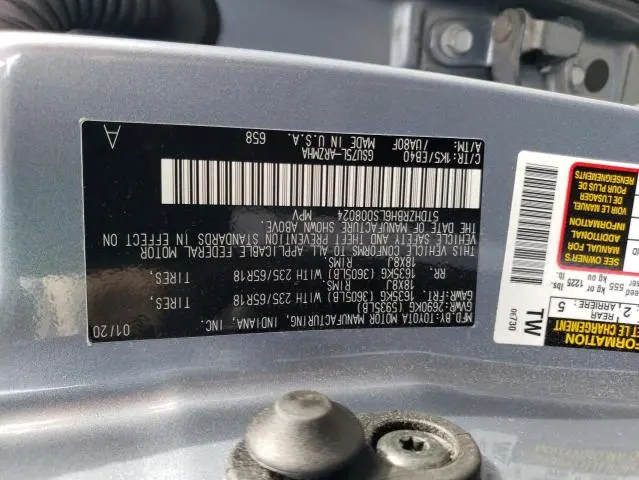 2020 TOYOTA HIGHLANDER XLE  