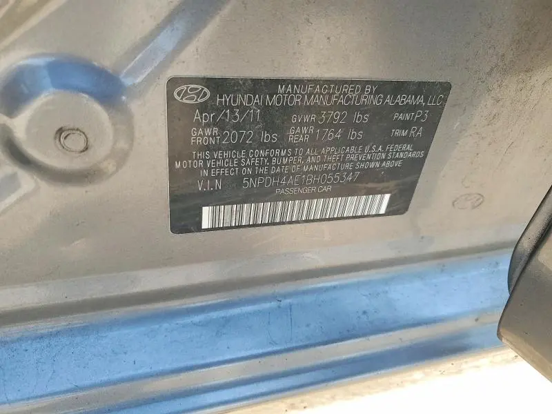 2011 HYUNDAI ELANTRA GLS  