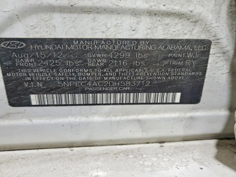 2013 HYUNDAI SONATA SE  